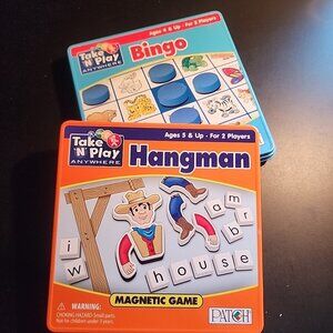 Take N Play Anywhere Magnetic Board Game - Hangman And Bingo Patch Products